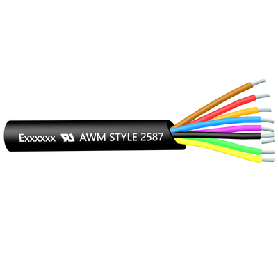 Cable de alambre de cobre de la flexión del cable apantallado multinúcleo de UL AWM 2587