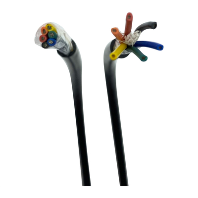 Cable AWM de cobre trenzado de cobre trenzado con chaqueta de PVC negro UL2517 2C 4C 6C