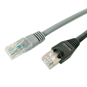 Cable de red para interiores de categoría 6 / 6A con cable de conexión RJ45 gris