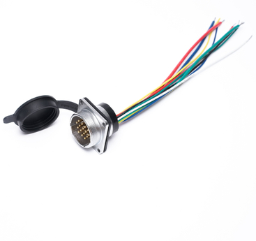 Arnés de cableado de pegamento impermeable de conector de enchufe de aviación de 16 pines