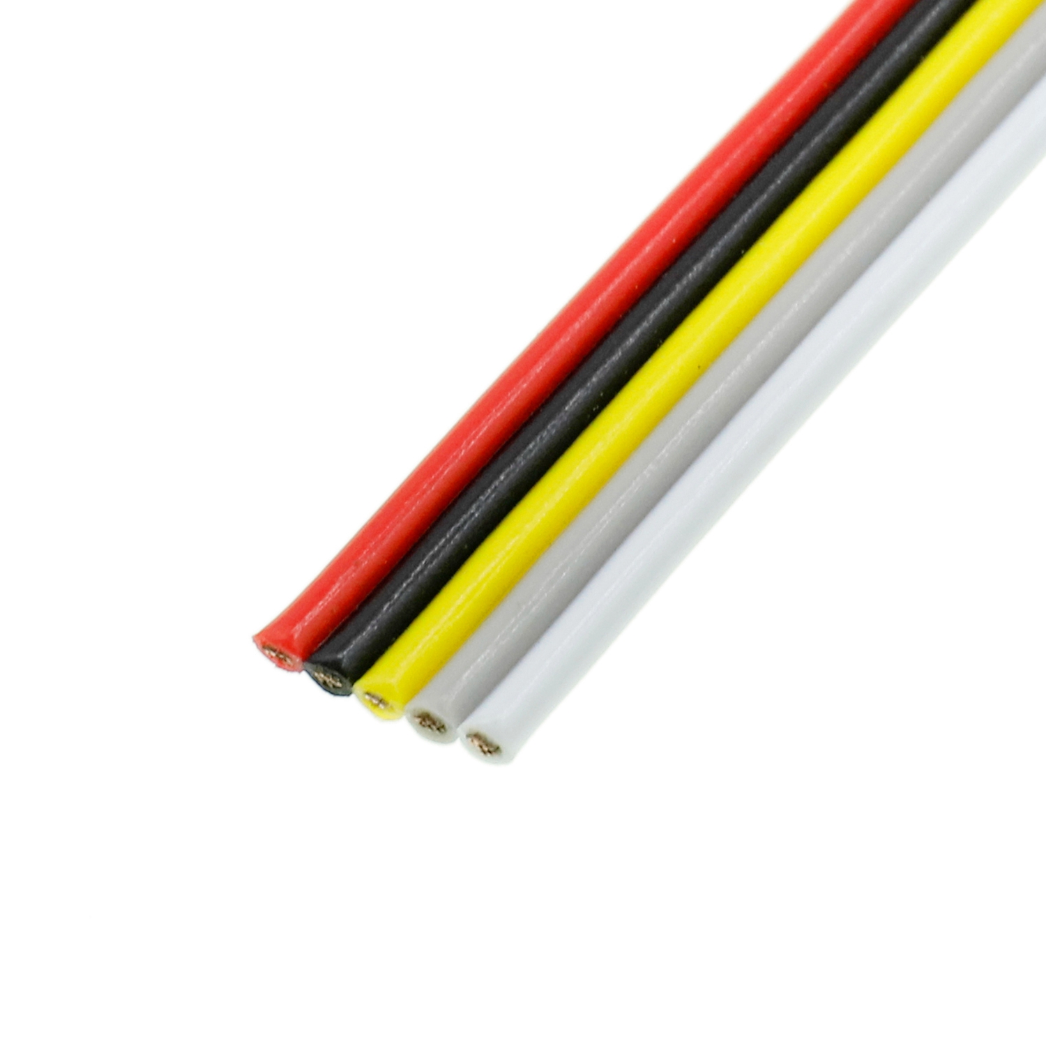 Cable plano de PVC personalizado UL1571 24AWG 5Core Lighting
