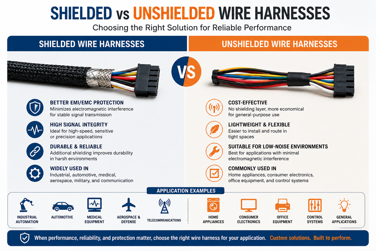 Arneses de cables blindados o no blindados: ¿cuál es el adecuado para su aplicación?